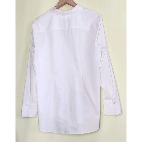 Talbots Embellished Holly Berry Button Front Shirt Womens Large White Beaded Top - Picture 5 of 12